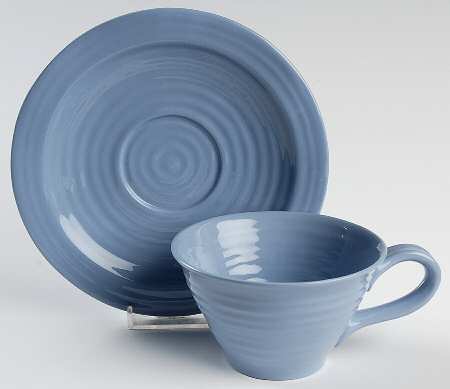 Sophie Conran Forget Me Not Flat Cup & Saucer Set