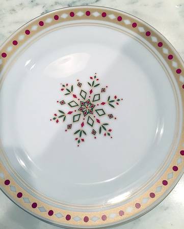Snowflake (Gold and Red Dot Edge) by Pier 1
