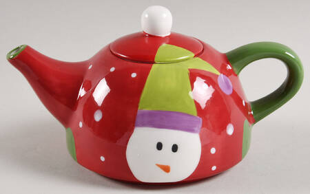 Snowball Teapot for Individual Teapot & Lid with Cup
