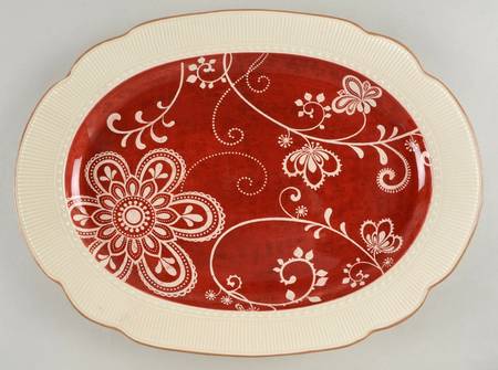 Maribeth 18" Oval Serving Platter