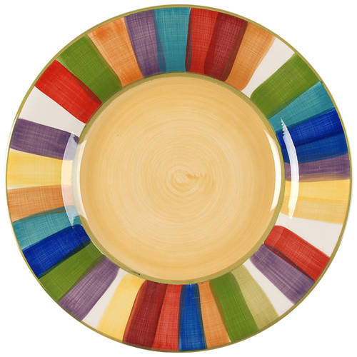 Rainbow Stripes Salad Plate