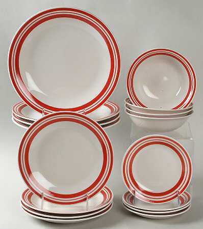 Diner Story Red 16 Piece Set