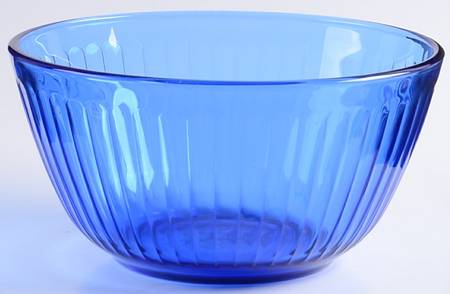 Sculptured Cobalt Blue 7" Round Vegetable Bowl