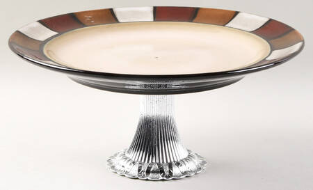 Taos Cake Stand with 4"-5" Metal Pedestal  Hc
