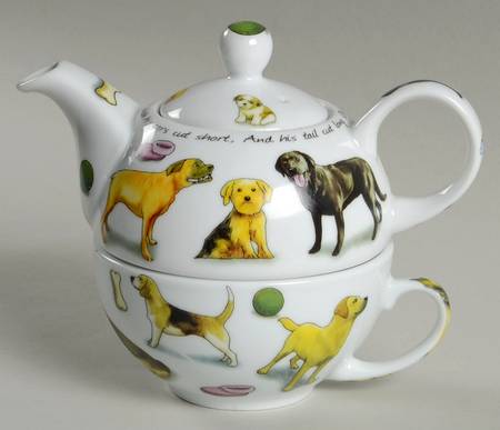 Man's Best Friend Individual Teapot & Lid with Cup