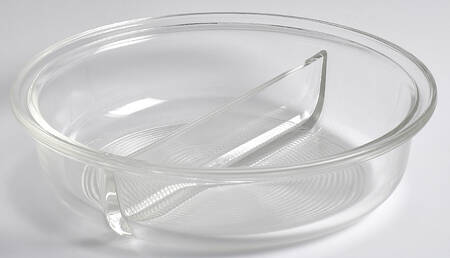 Originals Clear 9" Round Open Divided Casserole by Pyrex