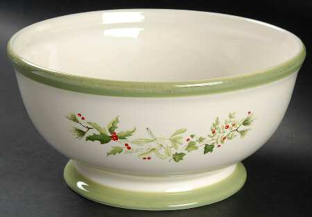 Holly & Ivy 8" Round Serving Bowl