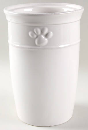 Cambria Stone (White) Dog Treats Canister No Lid