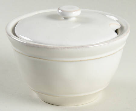 Cambria Stone (White) Sugar Bowl & Lid