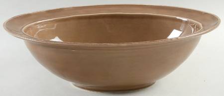 Cambria Mushroom (Taupe) 14" Oval Serving Bowl
