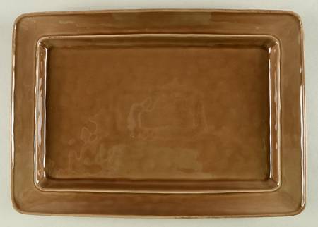 Cambria Mushroom (Taupe) 16" Rectangular Serving Platter