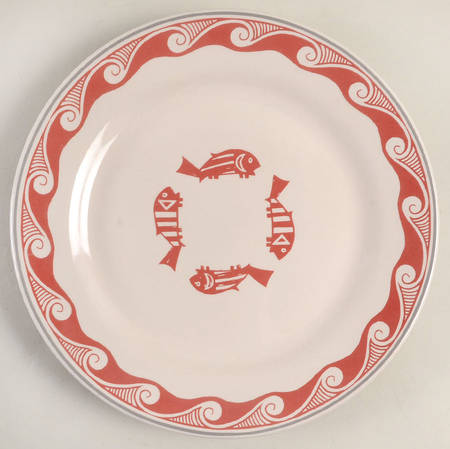 Ancient Mimbreno Indian-Brick Red (Replica) 11" Chop Plate (Round Platter)