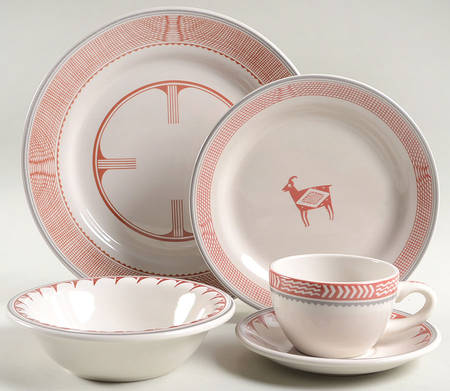 Ancient Mimbreno Indian-Brick Red (Replica) 5 Piece Place Setting