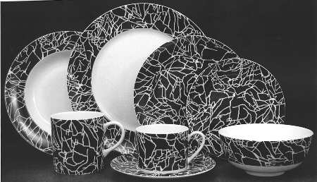 Tracery White on Black by Pickard