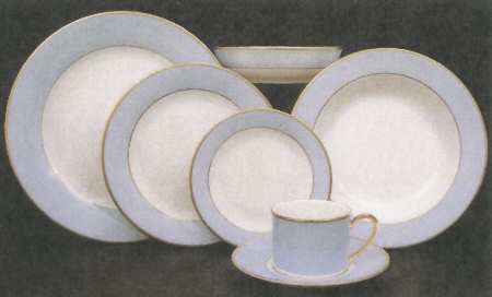 ColorBurst Blue (Platinum Trim, Ivory) by Pickard