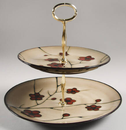 Aster 6 5/8"-10"  2 Tiered Serving Tray (Dp, Sp) HC