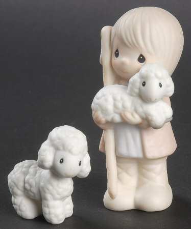 Shepherd with Sheep by Precious Moments