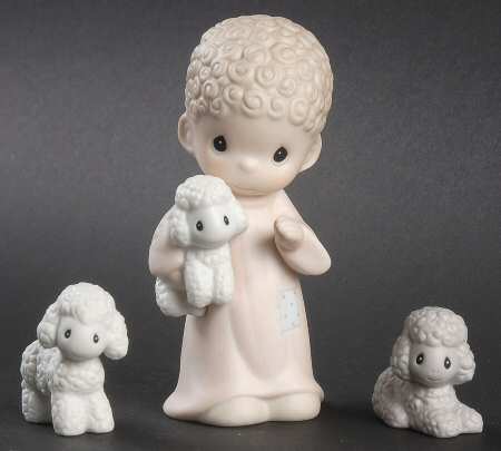 Nativity Shepherd with Lambs-3 Piece Set by Precious Moments