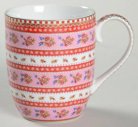 Floral Red Pink Small Mug