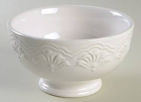 White Embossed Soup/Cereal Bowl