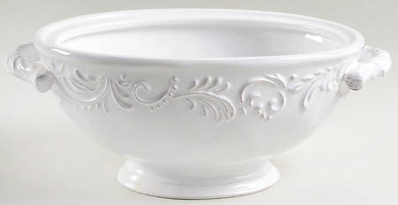 Antique Scroll Oval Vegetable No Lid