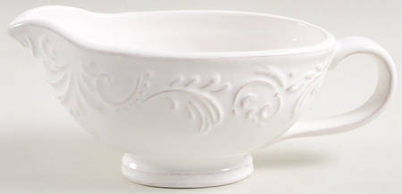 Antique Scroll Gravy Boat