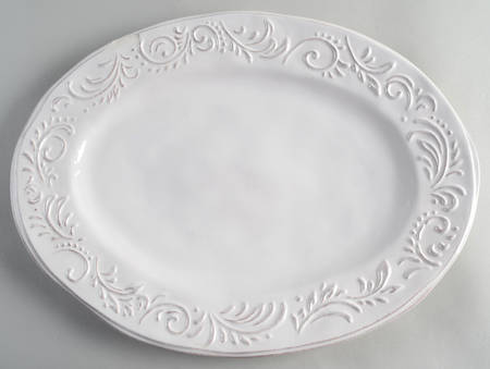 Antique Scroll 16" Oval Serving Platter
