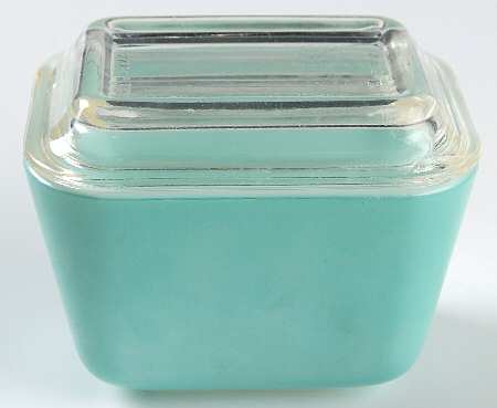 Turquoise Small Refrigerator Jar & Lid