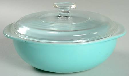 Turquoise 2 Qt Round Covered Casserole