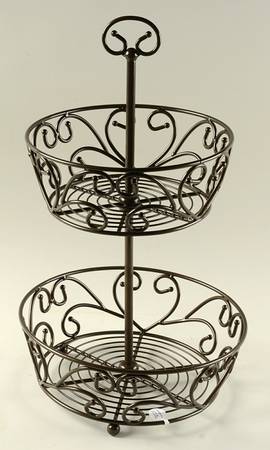 Casual Home 2 Tier Metal Basket