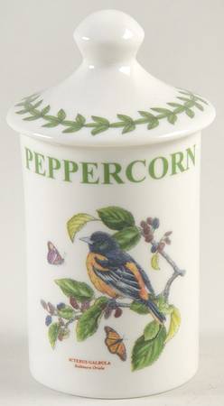 Botanic Garden Birds Peppercorn Spice Jar & Lid