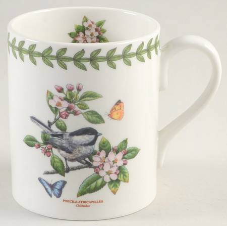 Botanic Garden Birds Mug with Laurel Band