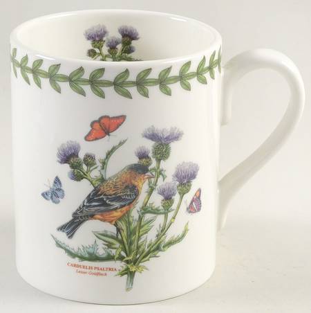 Botanic Garden Birds Mug with Laurel Band