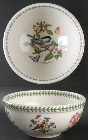 Botanic Garden Birds 10" Large Salad Serving Bowl