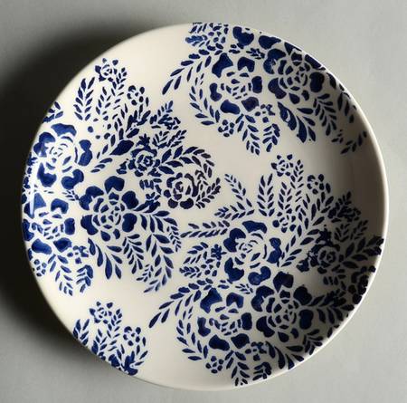 Blue Blooms Salad Plate