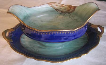PLL6 Gravy Boat with Attached Underplate by Porcelaines Pallas