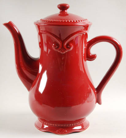 Pavillion Berry Red Coffee Pot & Lid