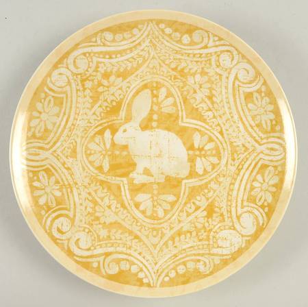 Graphic Bunny Salad Plate