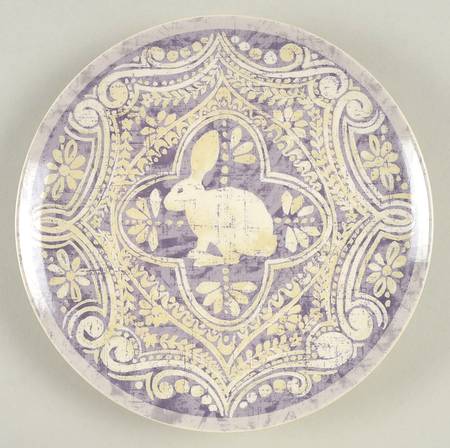 Graphic Bunny Salad Plate
