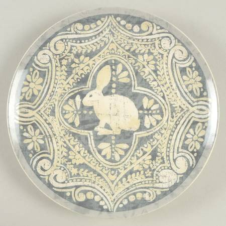 Graphic Bunny Salad Plate