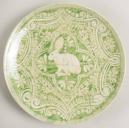 Graphic Bunny Salad Plate