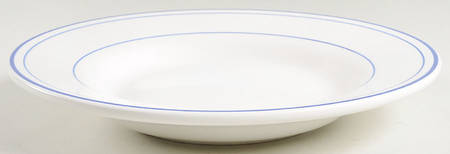 Bistro Blue (2 Thin Bands) 10" Soup/Pasta Bowl