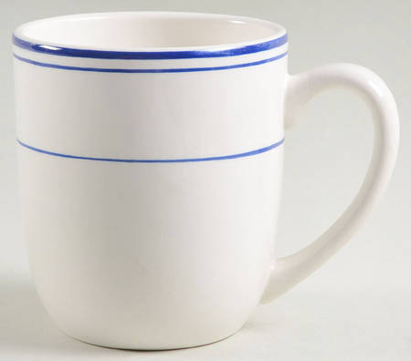 Bistro Blue (2 Thin Bands) Mug