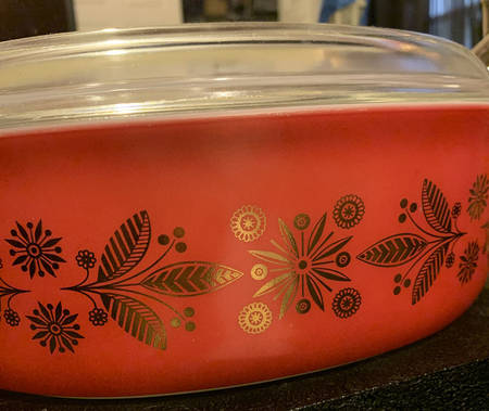 Golden Poinsettia by Pyrex