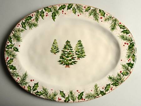 Winter's Wonder 16" Oval Serving Platter