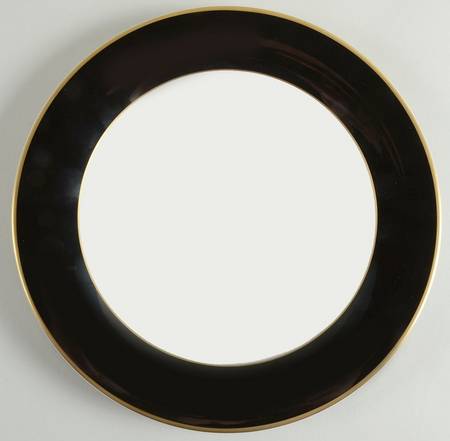 ColorBurst Black (Gold Trim, Ivory) by Pickard