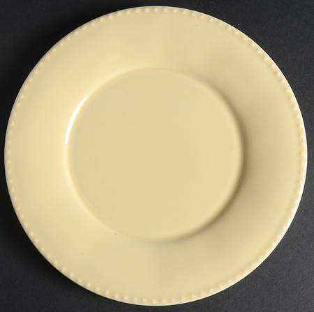 Beaded Yellow Salad Plate