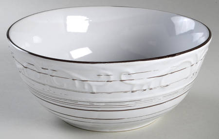 Trellis White Large Round Serving Bowl by Pfaltzgraff