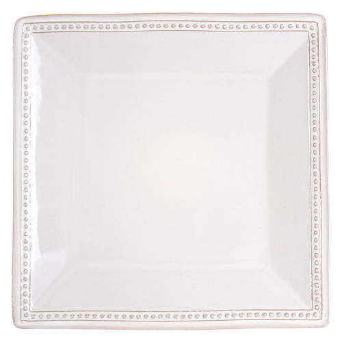 Spice Route White Square Dinner Plate