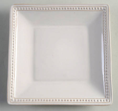 Spice Route White Square Salad Plate
